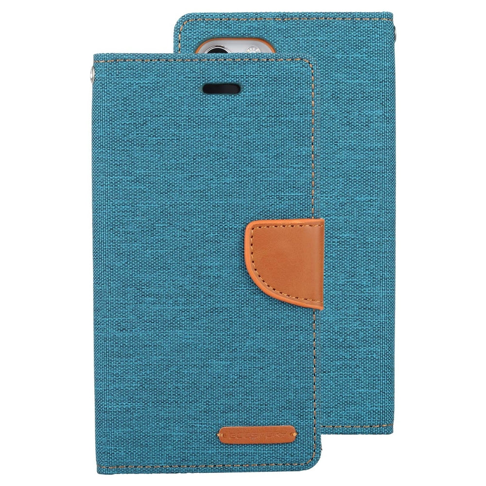 iPhone 12 Pro / iPhone 12 Case MERCURY Canvas Diary Shockproof - Blue