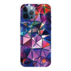 iPhone 12 / iPhone 12 Pro Case Colour Stereo Rhombus Pattern
