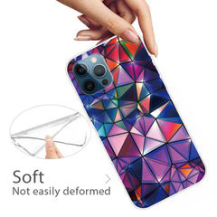 iPhone 12 / iPhone 12 Pro Case Colour Stereo Rhombus Pattern