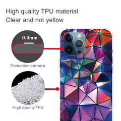 iPhone 12 / iPhone 12 Pro Case Colour Stereo Rhombus Pattern
