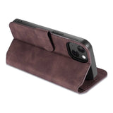 iPhone 13 Mini Case DG.MING Retro Style Secure Wallet Coffee