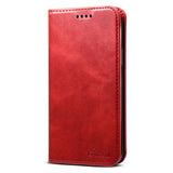 iPhone 11 Pro Max Case SUTENI With PU Leather and TPU - Red