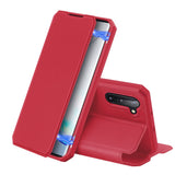 Samsung Galaxy Note 10 Case Made With PU Leather + TPU - Red