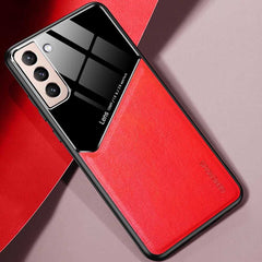 Samsung Galaxy S21 Plus Case PU Leather and Silicone - Red