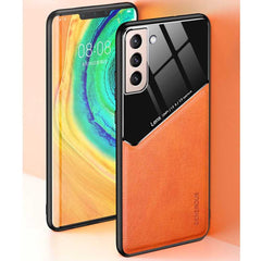 Samsung Galaxy S21 Plus Case PU Leather and Silicone - Red