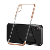 iPhone XS Max Case BASEUS Electroplating - Gold Transparent