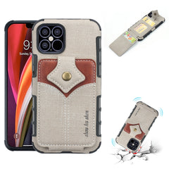 iPhone 12 Pro / iPhone 12 Made With PU Leather and TPU - Cream