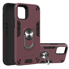 Shockproof Armour Protective iPhone 12 Pro Max Case - Wine Red