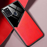 PU Leather + Organic Glass + Silicone with Metal Iron Sheet protective Samsung S20 Ultra Case