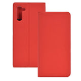 Samsung Galaxy Note 10 Case Ultra-thin PU Leather Wallet - Red