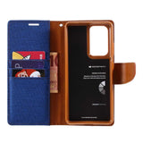 Samsung Galaxy S21 Ultra Case MERCURY Canvas Diary - Blue