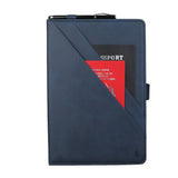 Samsung Tab S5e Case PU Leather With Pen Slot  - Blue