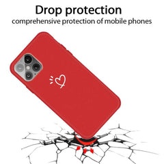 iPhone 12 / iPhone 12 Pro Case With Heart Pattern Decor Matte - Red