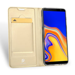 Samsung J4 Plus Case Made With PU Leather and TPU - Gold