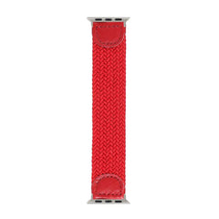 Apple Watch Strap Nylon + PU Leather Braided 49/45/44/42mm - Red