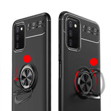 Samsung Galaxy A03s Case With Red Ring Holder - Black