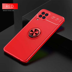 Samsung Galaxy A22 4G Case with Metal Ring Holder - Red