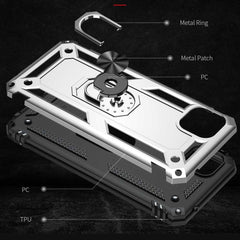 Samsung Galaxy A22 5G Case Protective With Ring Holder - Silver