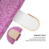 Glitter Powder Matching Crocodile Texture PU Leather Samsung Galaxy S21 Ultra Case