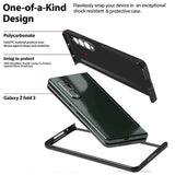 Samsung Galaxy Z Fold 3 5G Case Litchi Pattern Foldable - Black