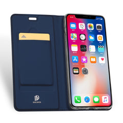 iPhone XS Max Case Made With PU Leather and TPU - Blue