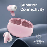 Earphones In-Ear HD Bluetooth Earbuds With Intellitouch - Pink