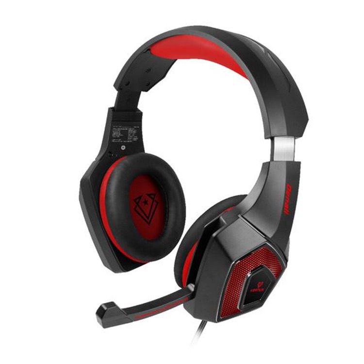 Gaming Headphones Wired High Fidelity Surround Sound VERTUX - Red