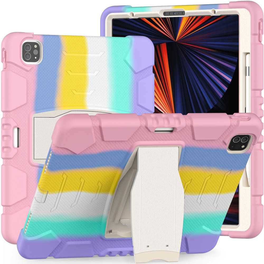 iPad Pro 12.9 2022 / 2021 Case Shockproof 3-Layer Protection - Colourful