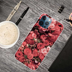 iPhone 12 / iPhone 12 Pro Case With Soft TPU - Rose Printing