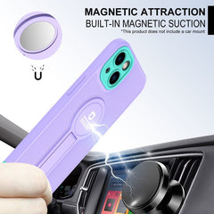 iPhone 13 Case Shockproof Protective With Stand - Purple + Light Green