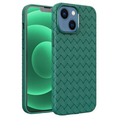 iPhone 14 Plus Case Woven Shockproof Protective - Green