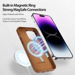 iPhone 14 Pro Max Case DUX DUCIS Grit Series MagSafe Protective - Brown