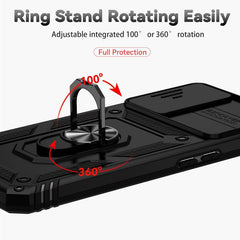 OPPO A16 Case With Sliding Camshield Cover - Black