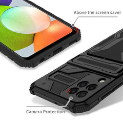 Samsung Galaxy A22 4G Case Armor With Card Slots - Black