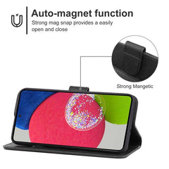 Samsung Galaxy A53 5G Case PU Leather Flip Wallet - Black