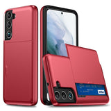 Samsung Galaxy S22 Plus Case with Two Card Slots - Red