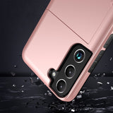 Samsung Galaxy S22 Plus Case with 2 Card Slots - Rose Gold