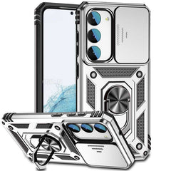 Samsung Galaxy S23 5G Case With Camera Shield Cover - Silver