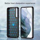 Samsung Galaxy S23 Plus 5G Case Brushed Texture Carbon Fiber TPU - Black