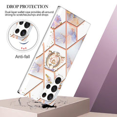 Samsung Galaxy S23 Ultra 5G Case Marble Flower Crown IMD TPU