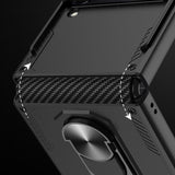 Samsung Galaxy Z Flip 4 5G Case GKK Carbon Brazing Pattern - Black
