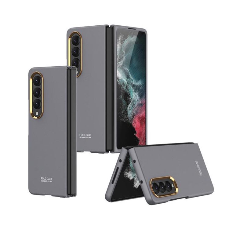 Samsung Galaxy Z Fold 4 5G Case Electroplating Lens Frame - Grey