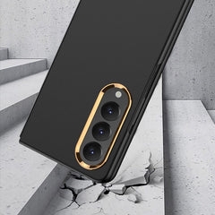 Samsung Galaxy Z Fold 4 5G Case Electroplating Lens Frame - Rose Gold