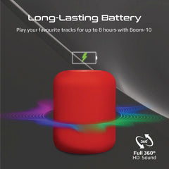 Wireless Speaker HD Bluetooth PROMATE BOOM-10 - Red