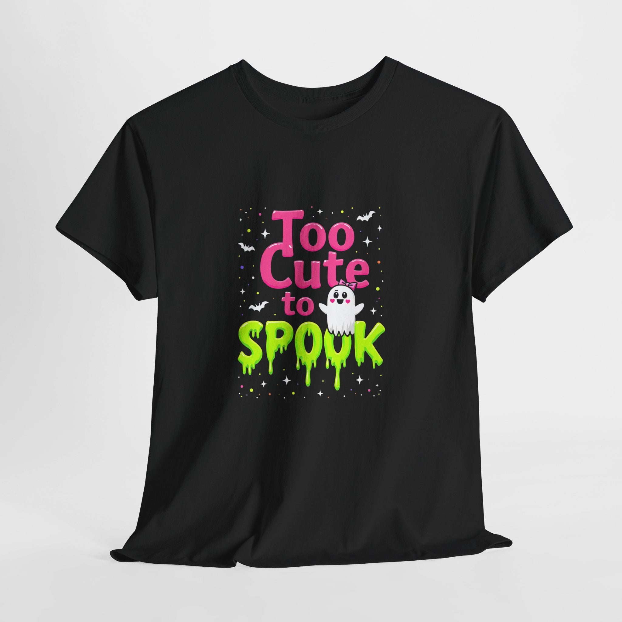 Too Cute to Spook Halloween Tee, Unisex Heavy Cotton Shirt, Spooky Apparel, Cute Ghost T-Shirt, Halloween Costume Top, Fun Halloween Gift