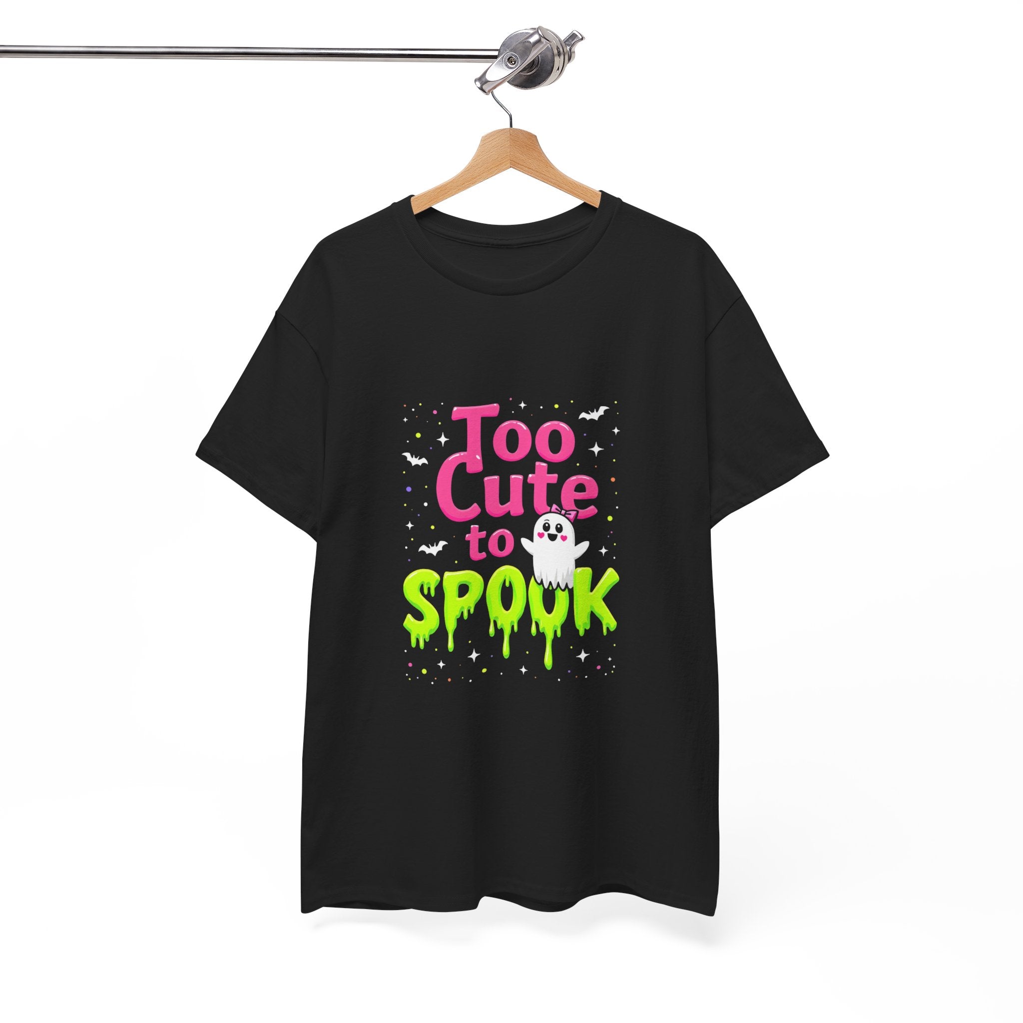Too Cute to Spook Halloween Tee, Unisex Heavy Cotton Shirt, Spooky Apparel, Cute Ghost T-Shirt, Halloween Costume Top, Fun Halloween Gift