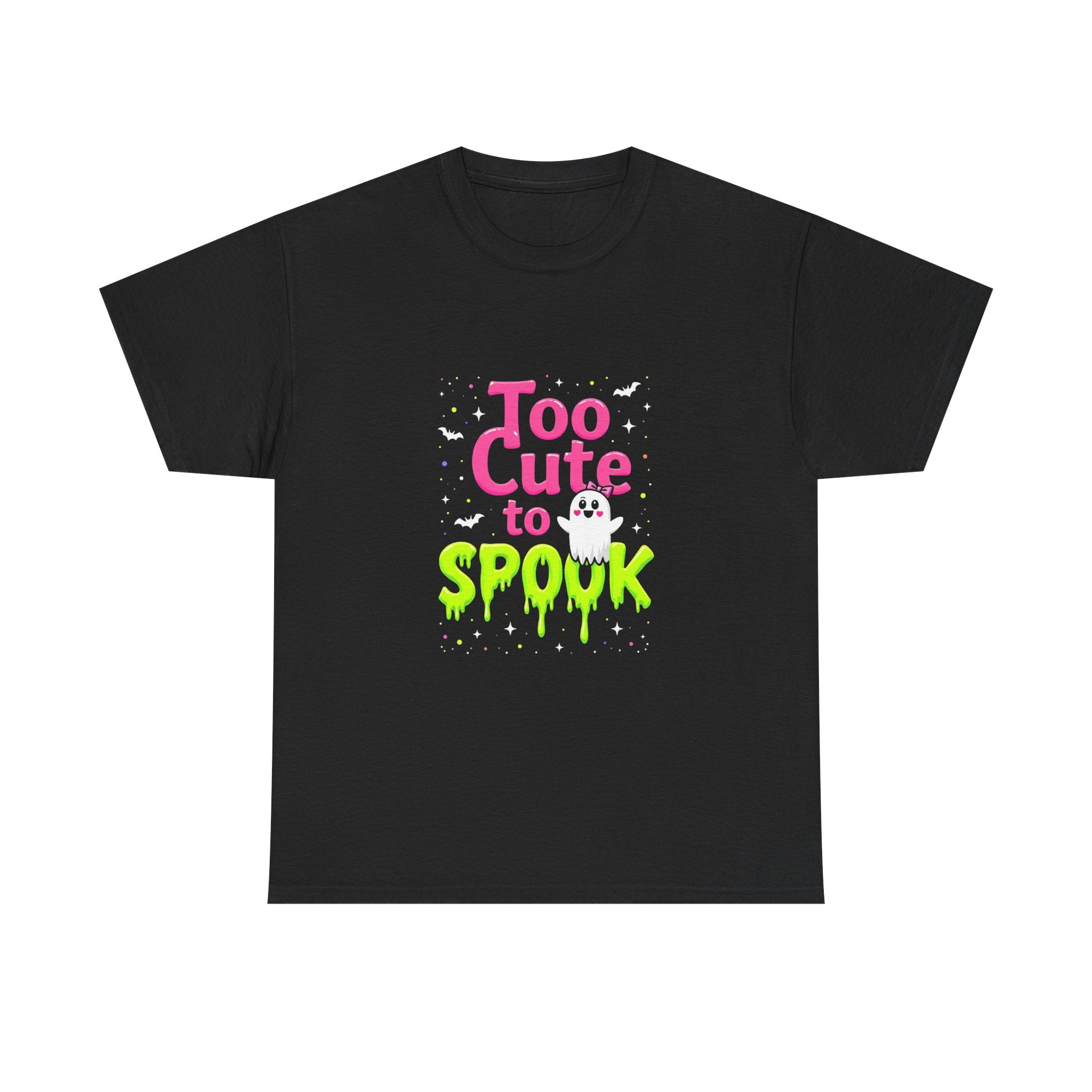 Too Cute to Spook Halloween Tee, Unisex Heavy Cotton Shirt, Spooky Apparel, Cute Ghost T-Shirt, Halloween Costume Top, Fun Halloween Gift