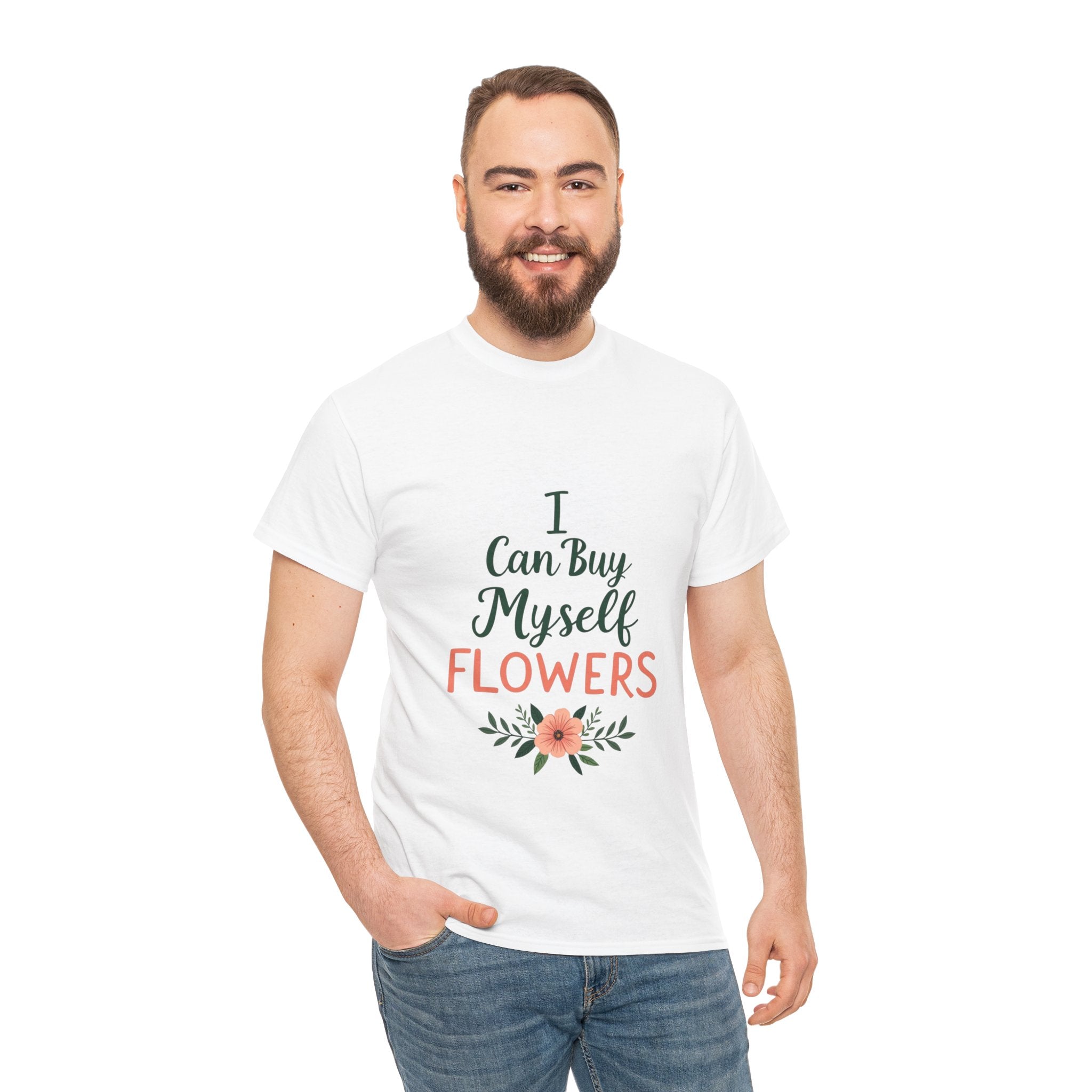 Self-Care Floral Tee, Positive Affirmation Shirt, Gift for Her, Birthday Gift, Mindfulness Apparel, Everyday Comfort Tee