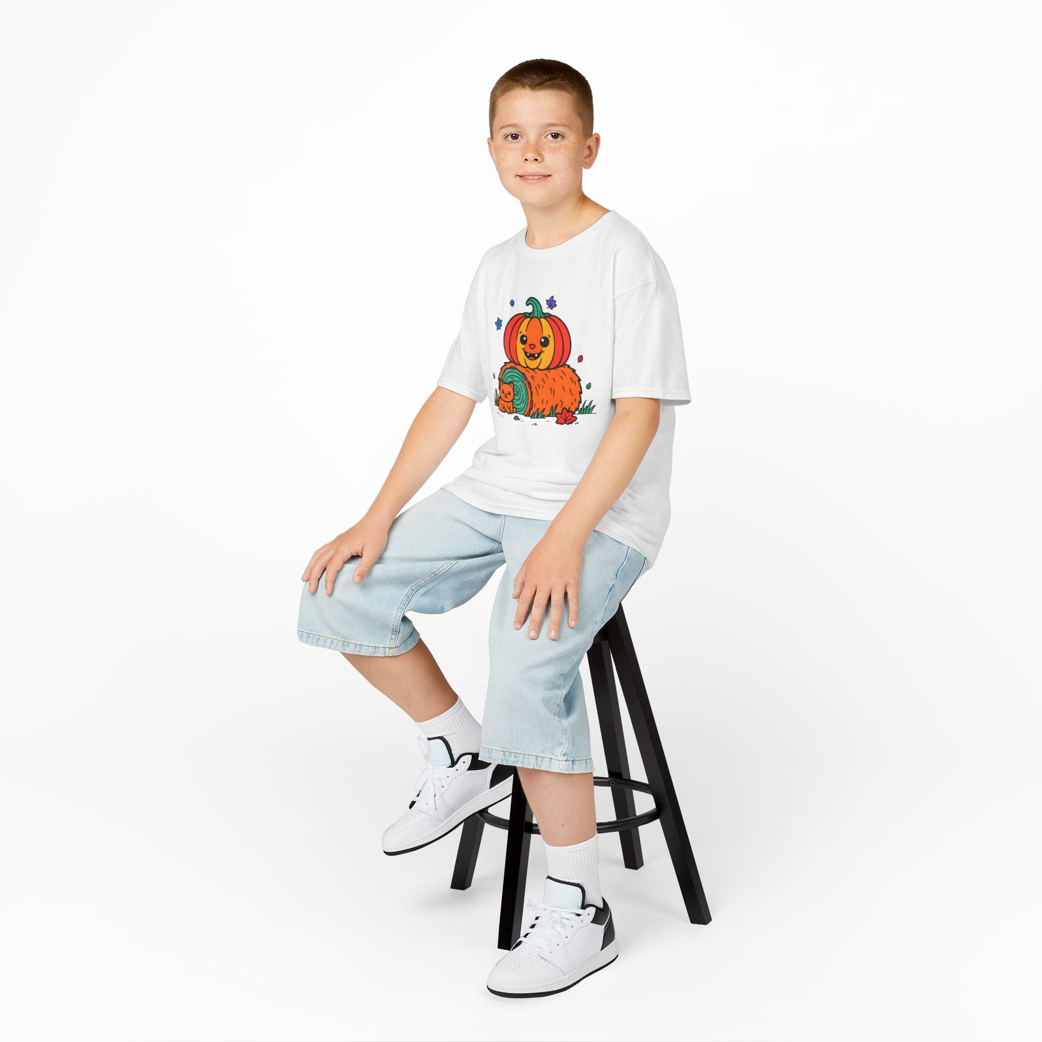 Halloween Kids T-Shirt, Cute Pumpkin Design, Halloween Costume