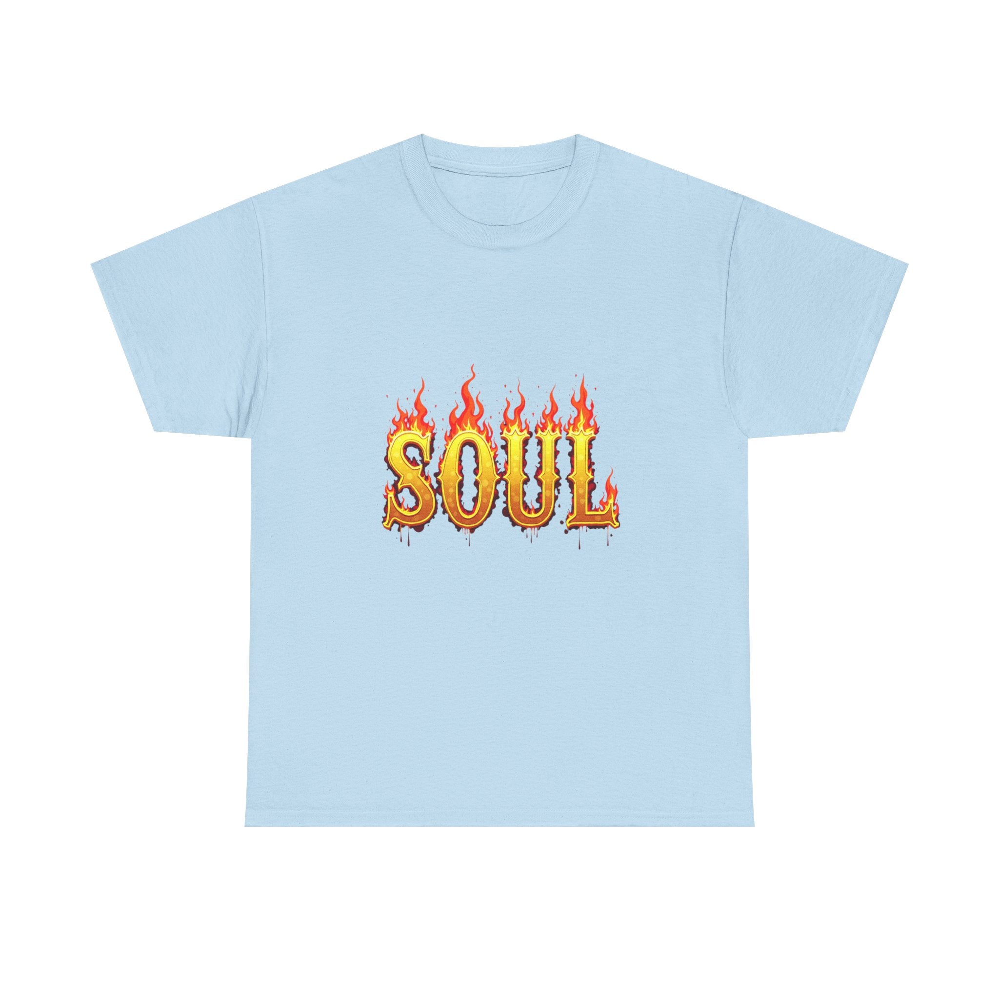 Soul Fire Unisex Heavy Cotton Tee, Graphic Tee, Casual Wear, Streetwear, Gift for Friends, Music Lovers, Summer Style